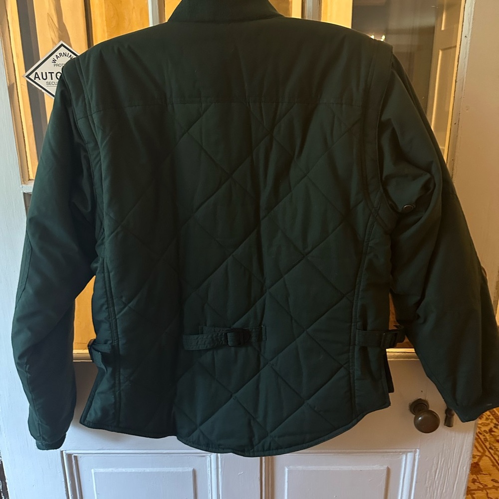 On Course Women’s horse riding jacket Dark Green Quilted - Picture 3 of 5